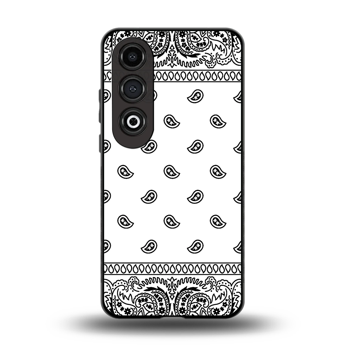 Paisley White back phone cover | glass case for oneplus nord ce 4