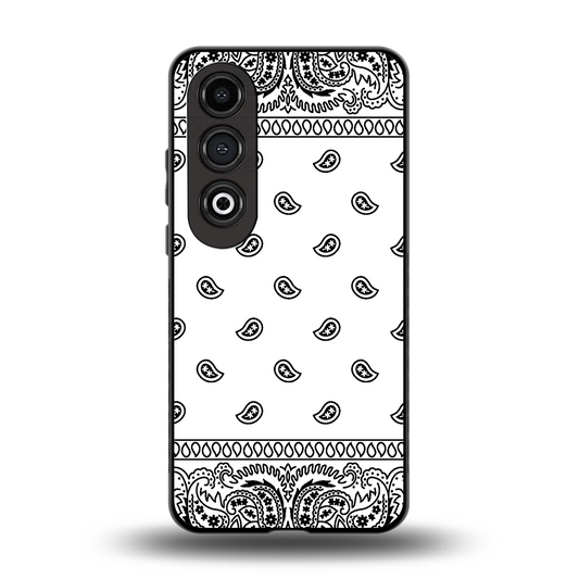 Paisley White back phone cover | glass case for oneplus nord ce 4