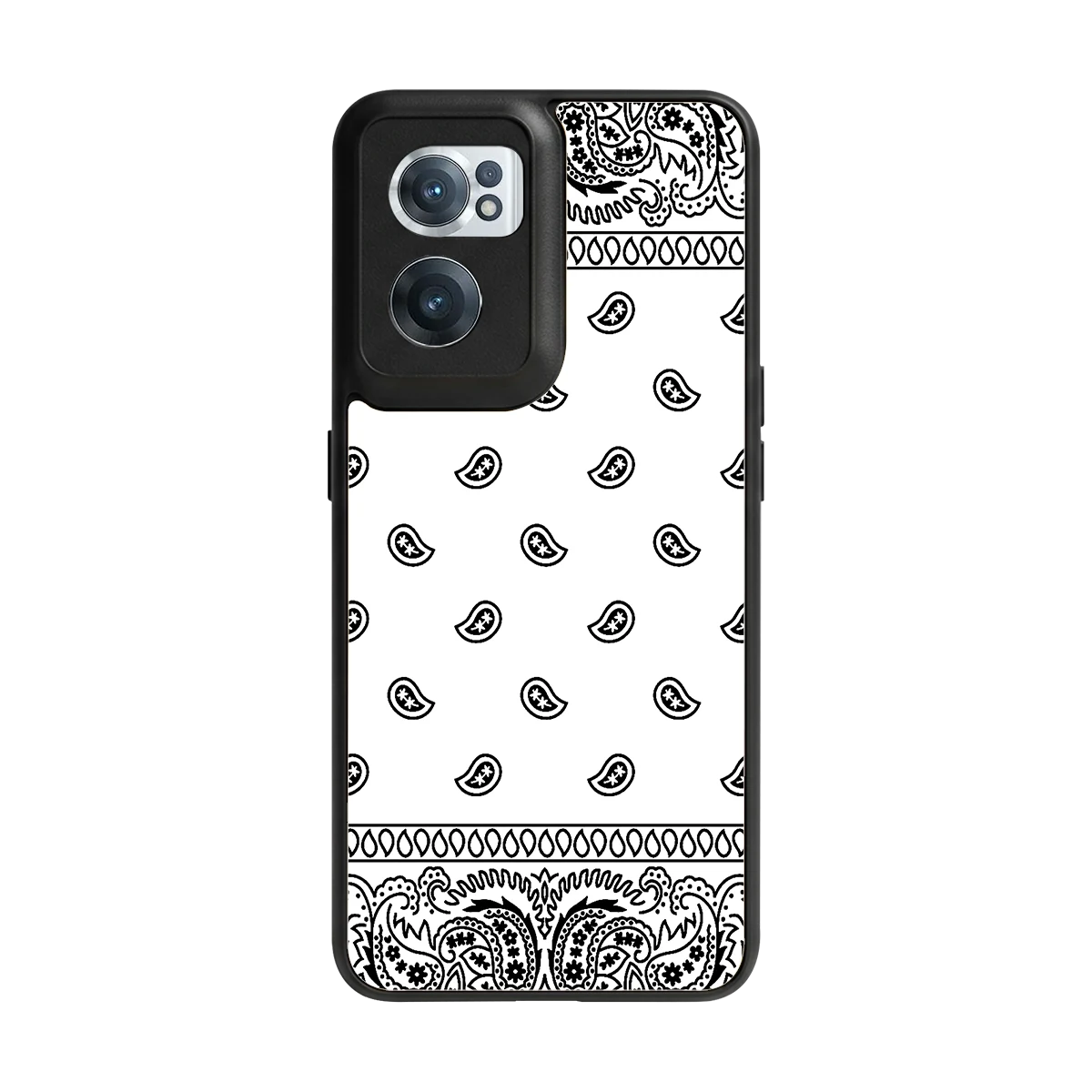 Paisley White back phone cover | glass case for oneplus nord ce 2