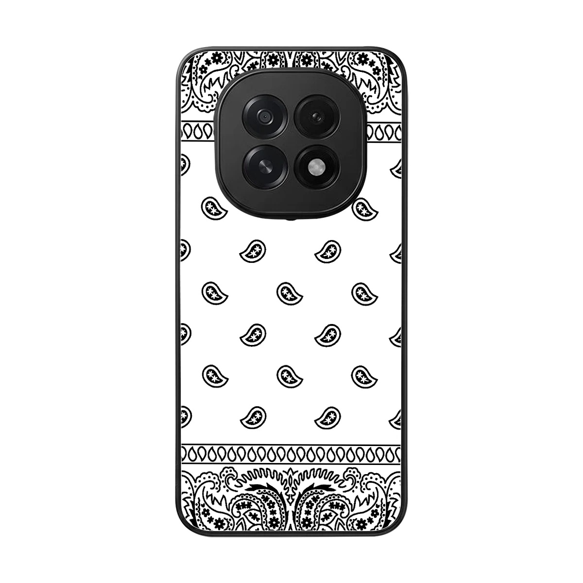 Paisley White back phone cover | glass case for oppo f29 5g