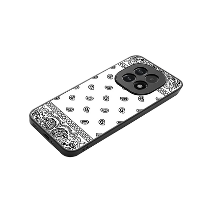 Paisley White stylish phone case for oppo f29 5g | glossy glass and slim fit
