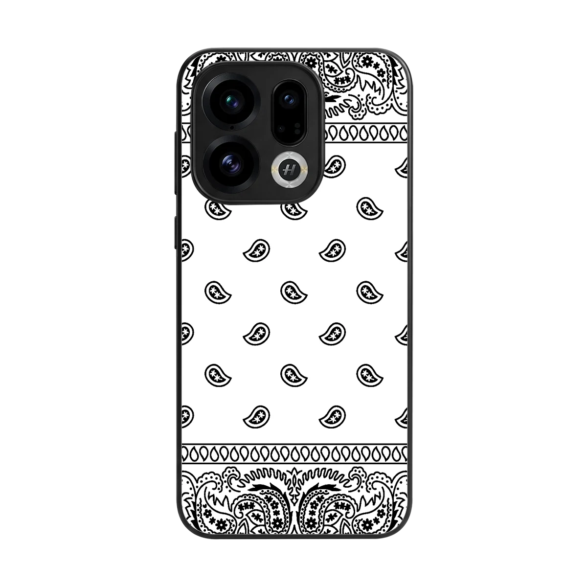 Paisley White back phone cover | glass case for oppo find x9