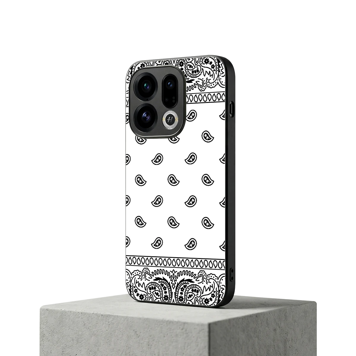 Paisley White oppo find x9 mobile cover | shockproof glass phone case