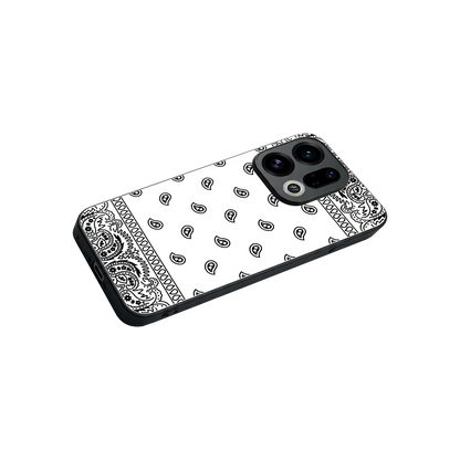 Paisley White stylish phone case for oppo find x9 | glossy glass and slim fit