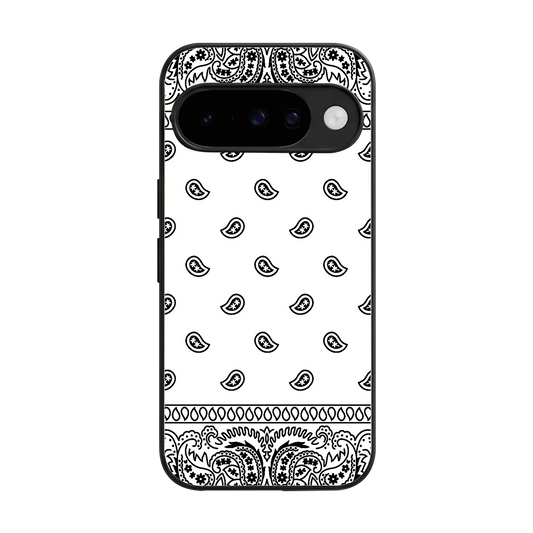 Paisley White back phone cover | glass case for google pixel 10