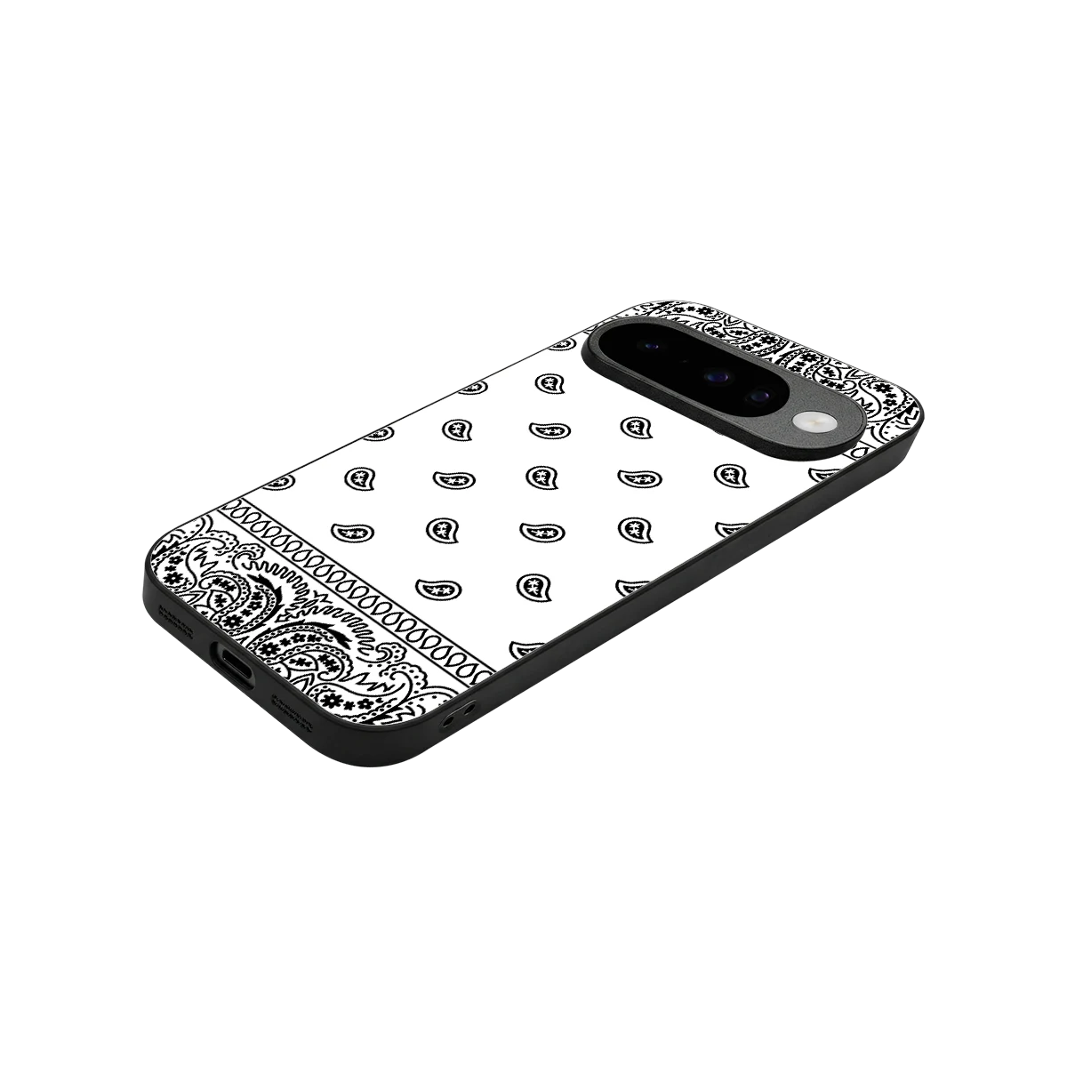 Paisley White stylish phone case for google pixel 10 | glossy glass and slim fit