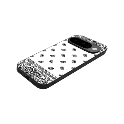 Paisley White stylish phone case for google pixel 10 | glossy glass and slim fit