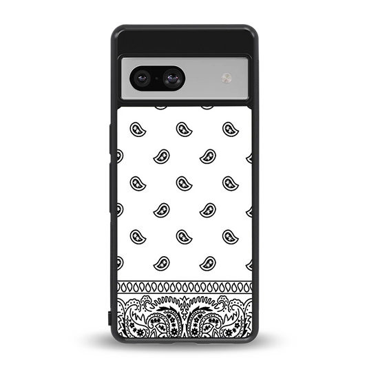 Paisley White back phone cover | glass case for google pixel 7