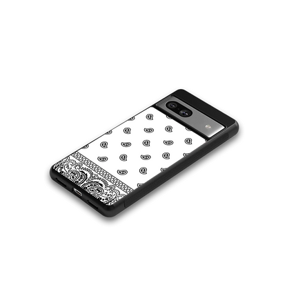 Paisley White google pixel 7 mobile cover | shockproof glass phone case