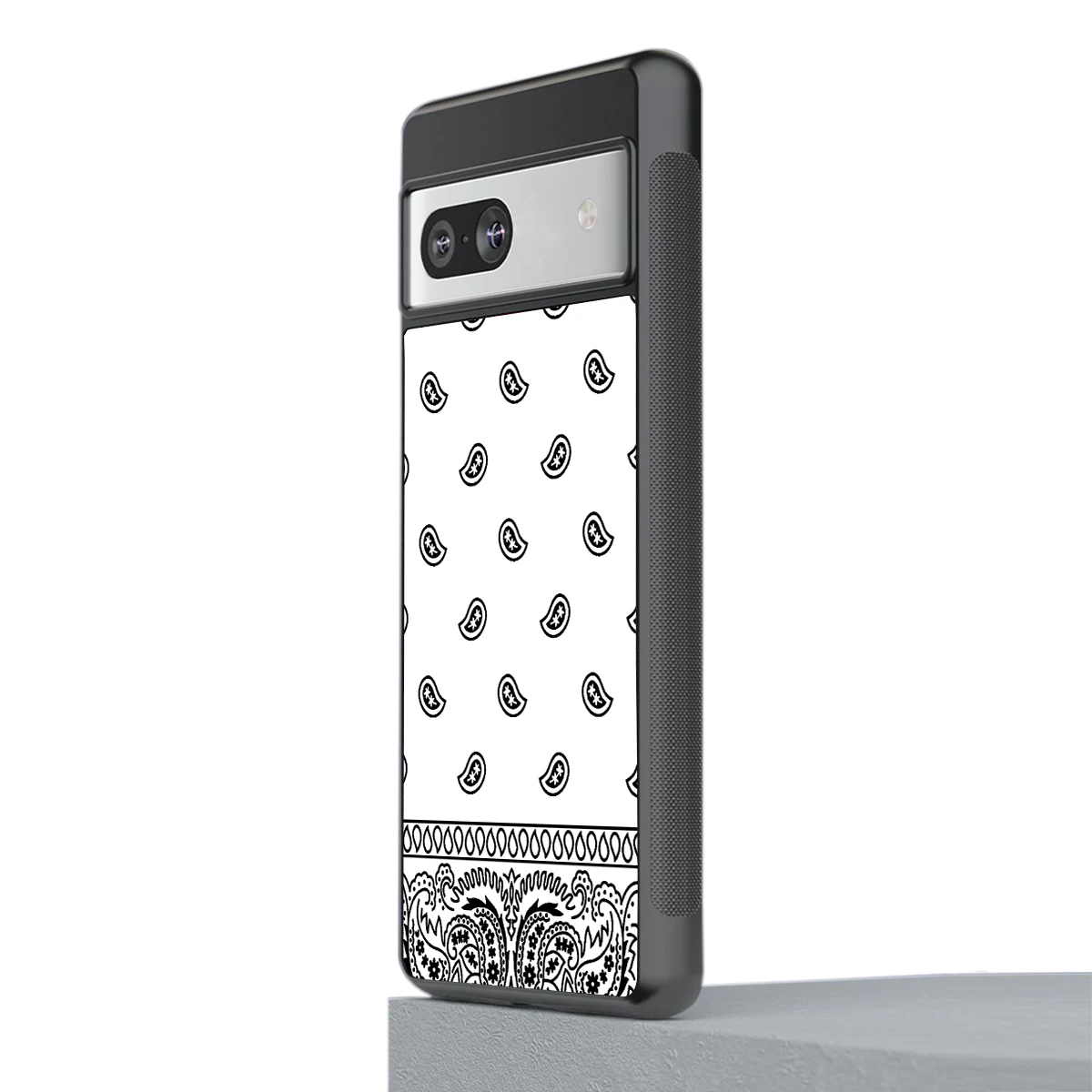 Paisley White stylish phone case for google pixel 7 | glossy glass and slim fit