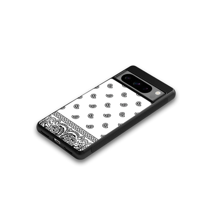 Paisley White google pixel 8 pro mobile cover | shockproof glass phone case