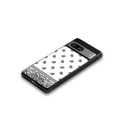 Paisley White google pixel 8 mobile cover | shockproof glass phone case