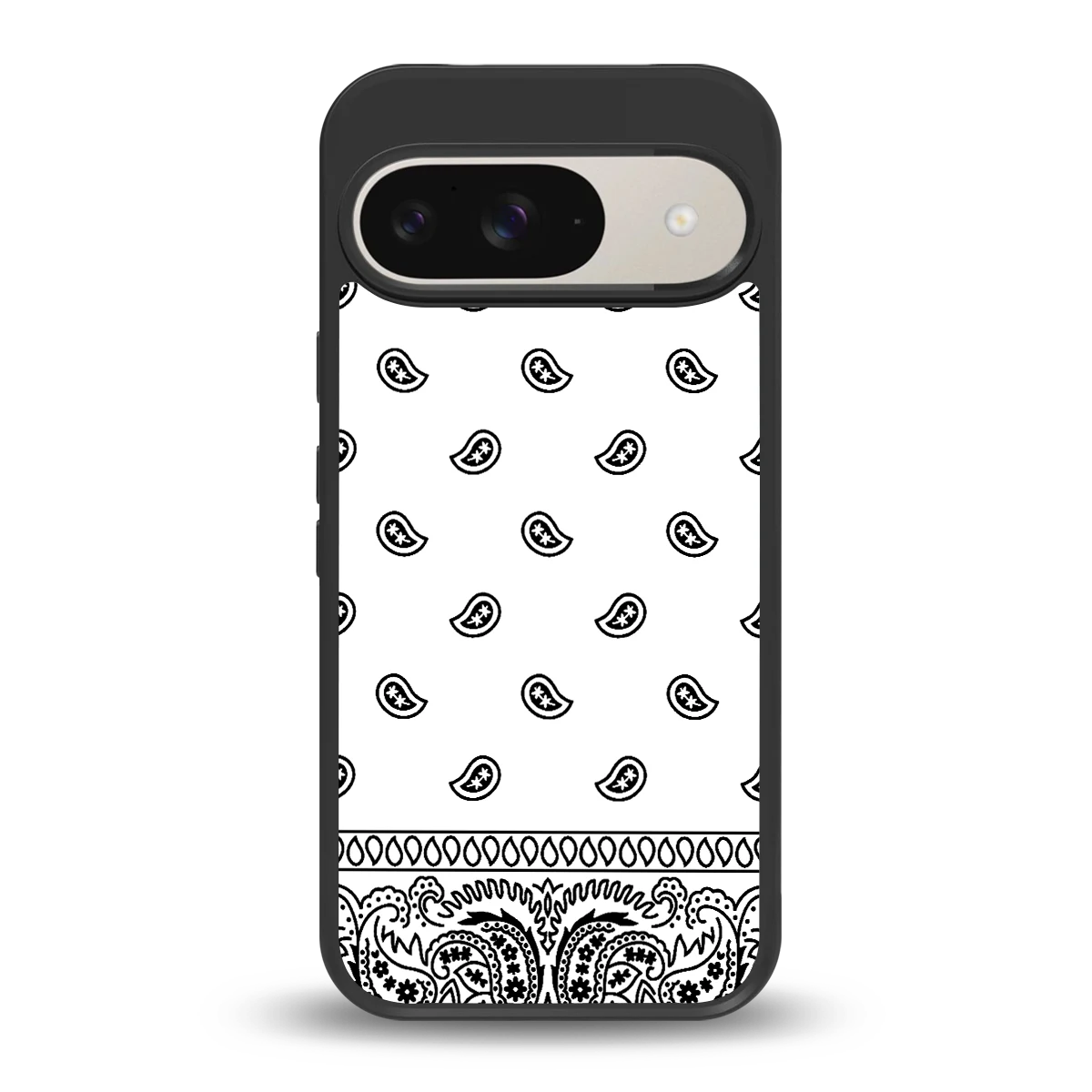 Paisley White back phone cover | glass case for google pixel 9