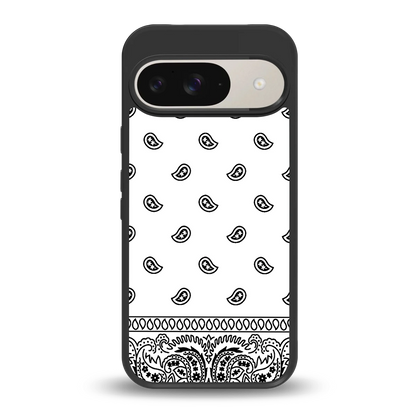 Paisley White back phone cover | glass case for google pixel 9