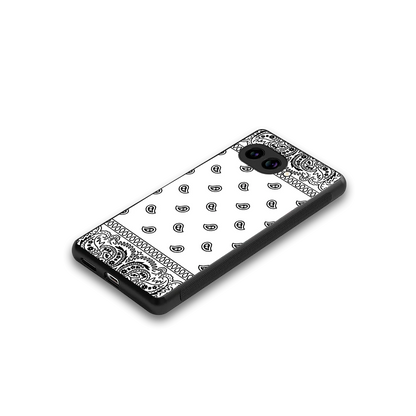 Paisley White stylish phone case for google pixel 9a | glossy glass and slim fit