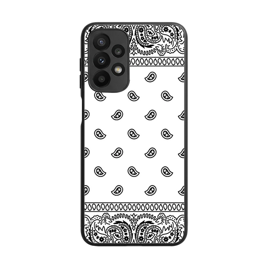 Paisley White back phone cover | glass case for samsung galaxy a23