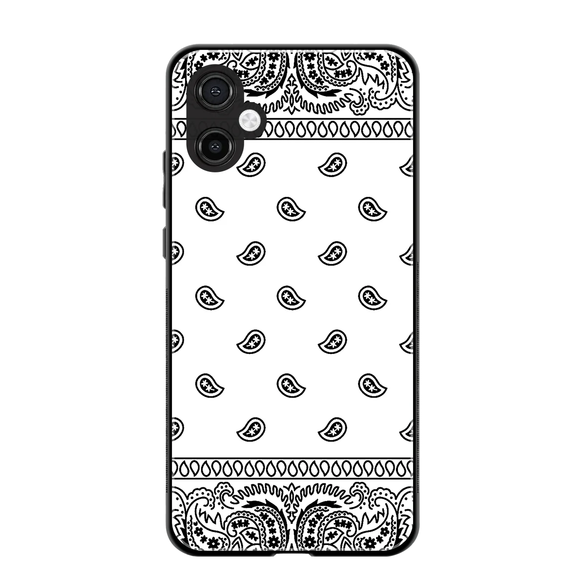 Paisley White back phone cover | glass case for samsung galaxy a06 5g