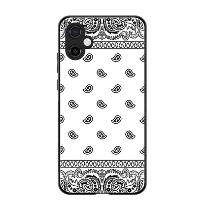 Paisley White back phone cover | glass case for samsung galaxy a06 5g