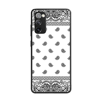 Paisley White back phone cover | glass case for samsung galaxy s20 fe