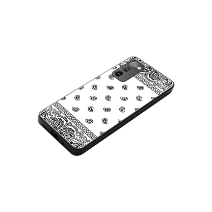 Paisley White stylish phone case for samsung galaxy s20 fe | glossy glass and slim fit