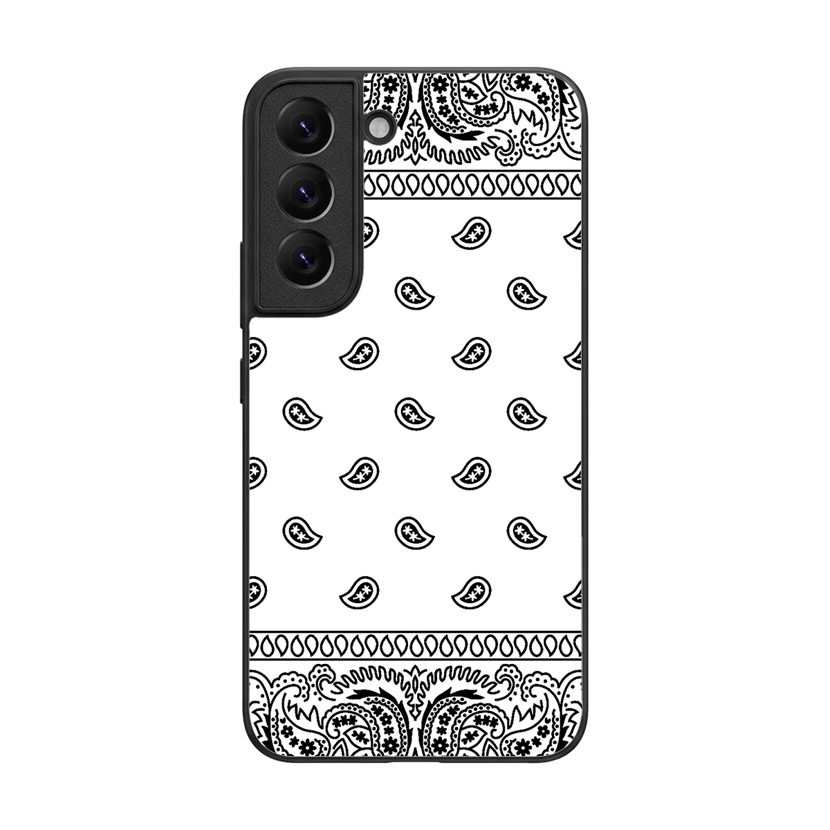 Paisley White back phone cover | glass case for samsung galaxy s22