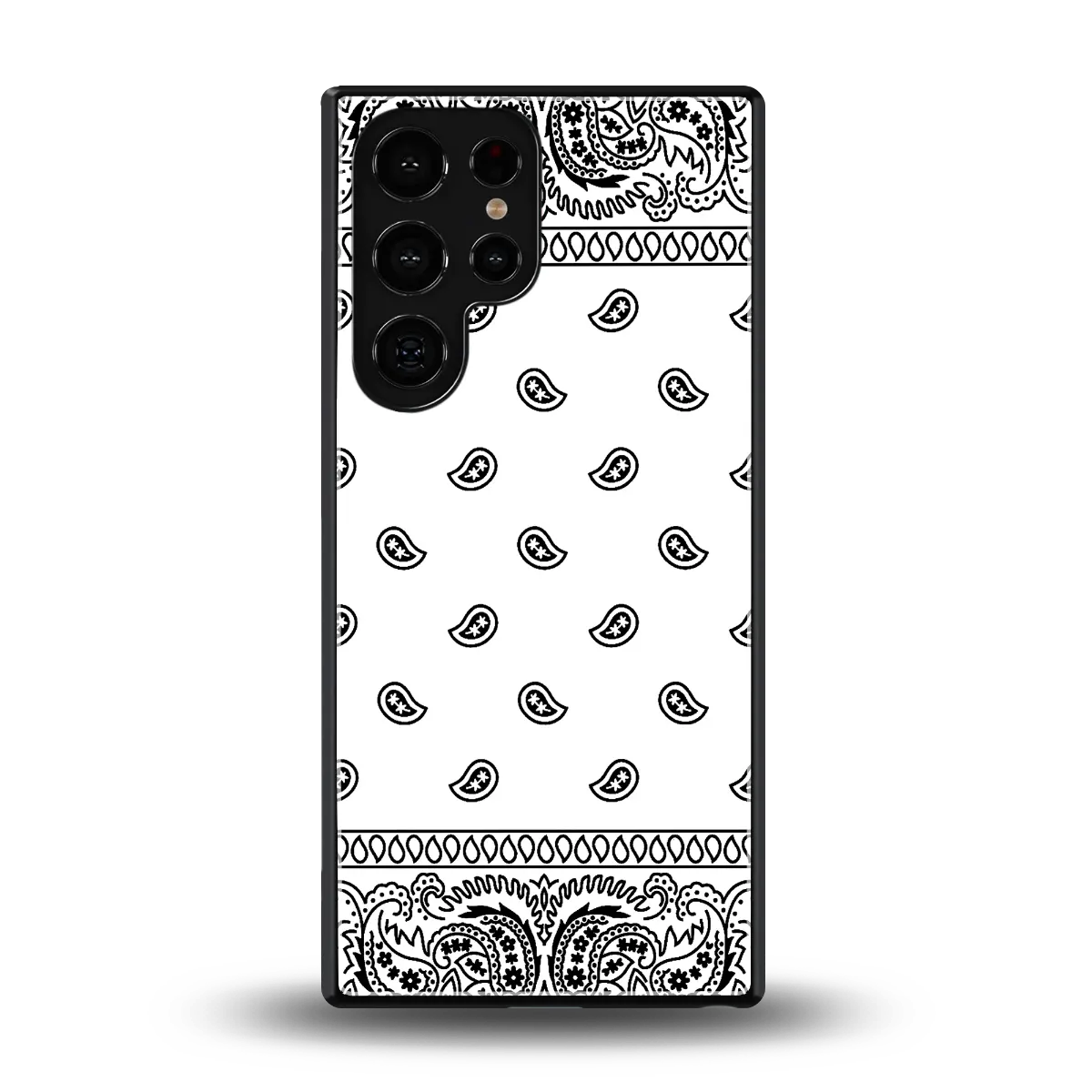 Paisley White back phone cover | glass case for samsung galaxy s25 ultra
