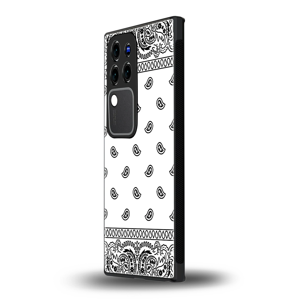 Paisley Whitevivo v30 pro mobile cover | shockproof glass phone case