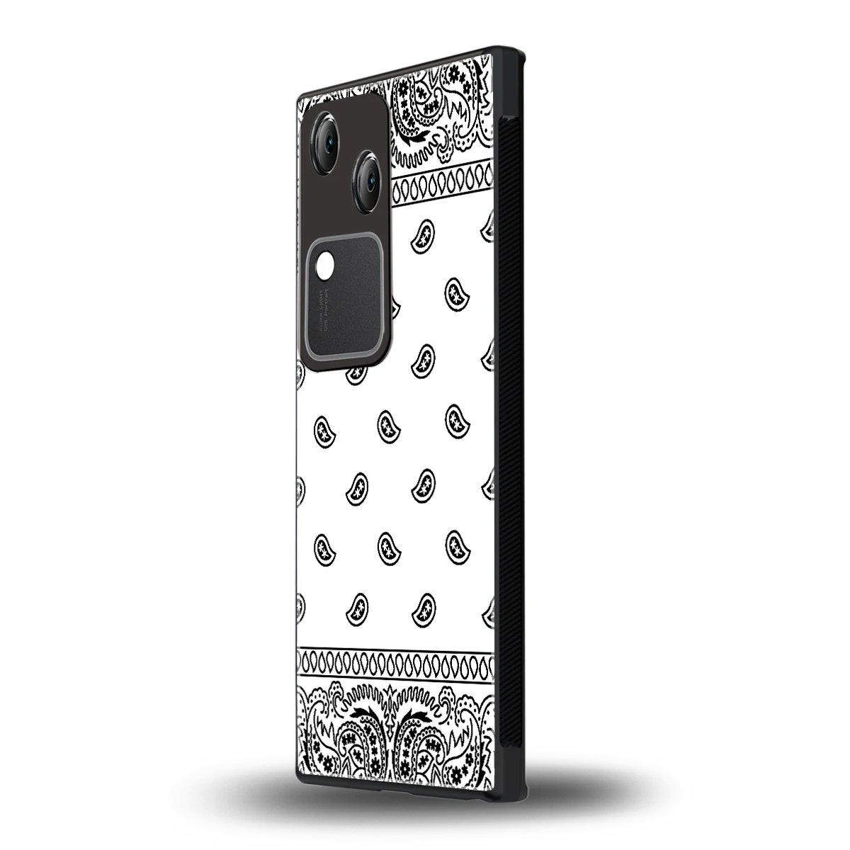 Paisley White vivo v30 mobile cover | shockproof glass phone case