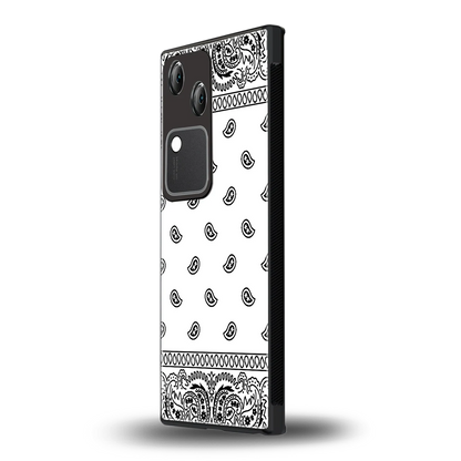 Paisley White vivo v30 mobile cover | shockproof glass phone case