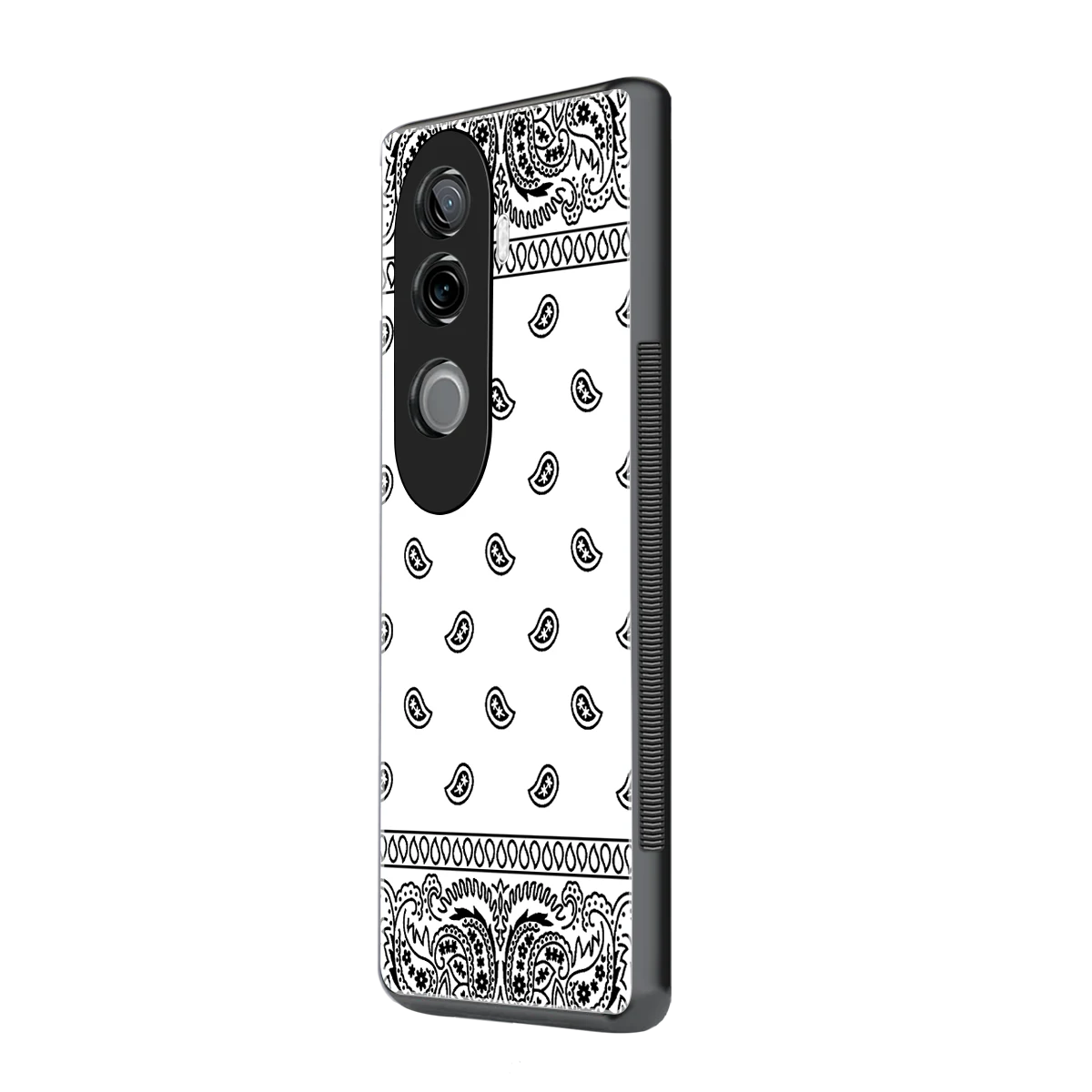 Paisley White vivo v40e mobile cover | shockproof glass phone case