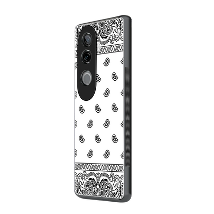 Paisley White vivo v40e mobile cover | shockproof glass phone case