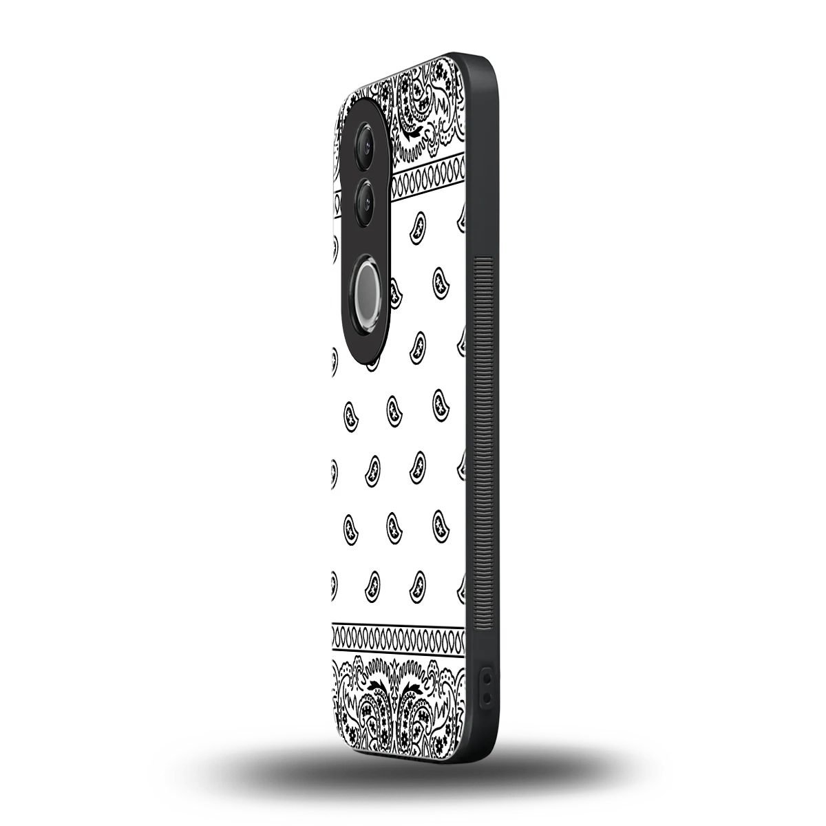 Paisley White vivo v50 mobile cover | shockproof glass phone case