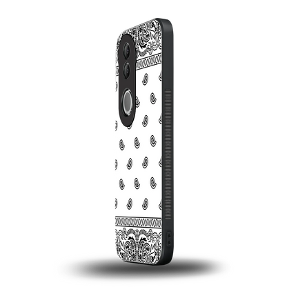 Paisley White vivo v50 mobile cover | shockproof glass phone case
