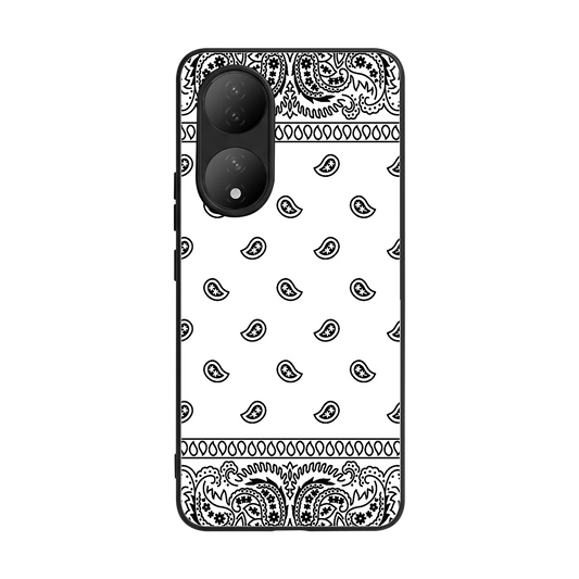Paisley White back phone cover | glass case for Vivo-y100