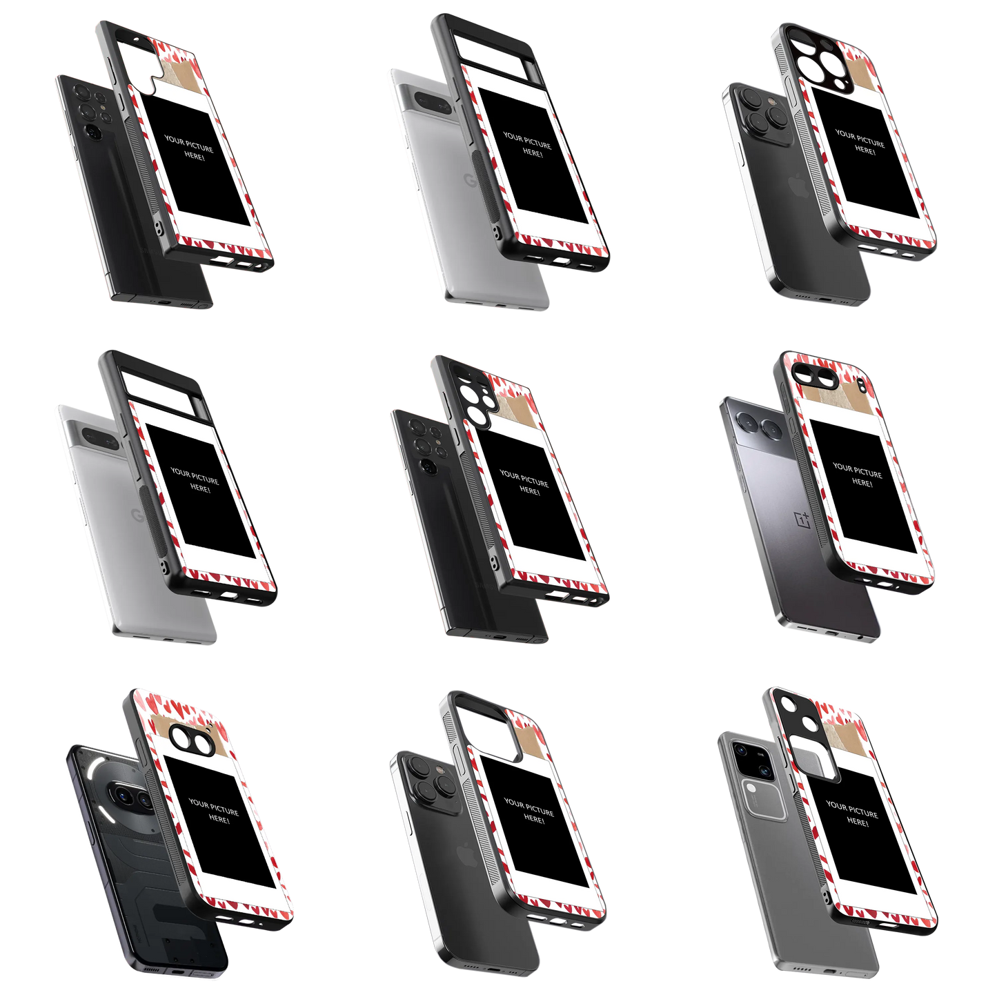 Polaroid Personalised Glass Phone Case