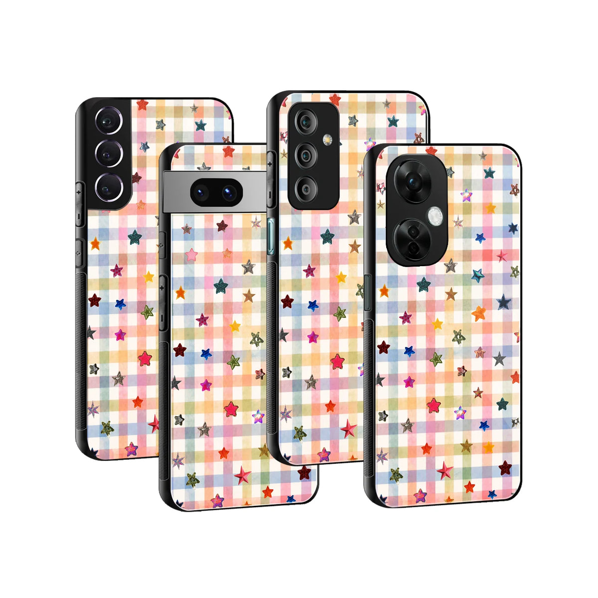 Stylish Glass Back Case for All Smartphones iPhone, Samsung, OnePlus, Pixel, Redmi, Oppo, Vivo, Motorola