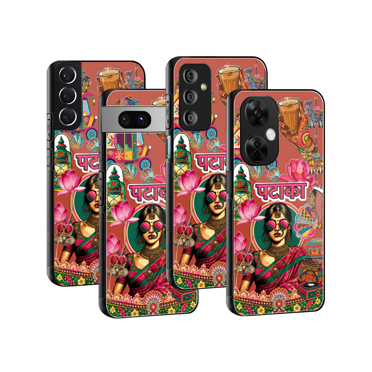 Stylish Glass Back Case for All Smartphones iPhone, Samsung, OnePlus, Pixel, Redmi, Oppo, Vivo, Motorola