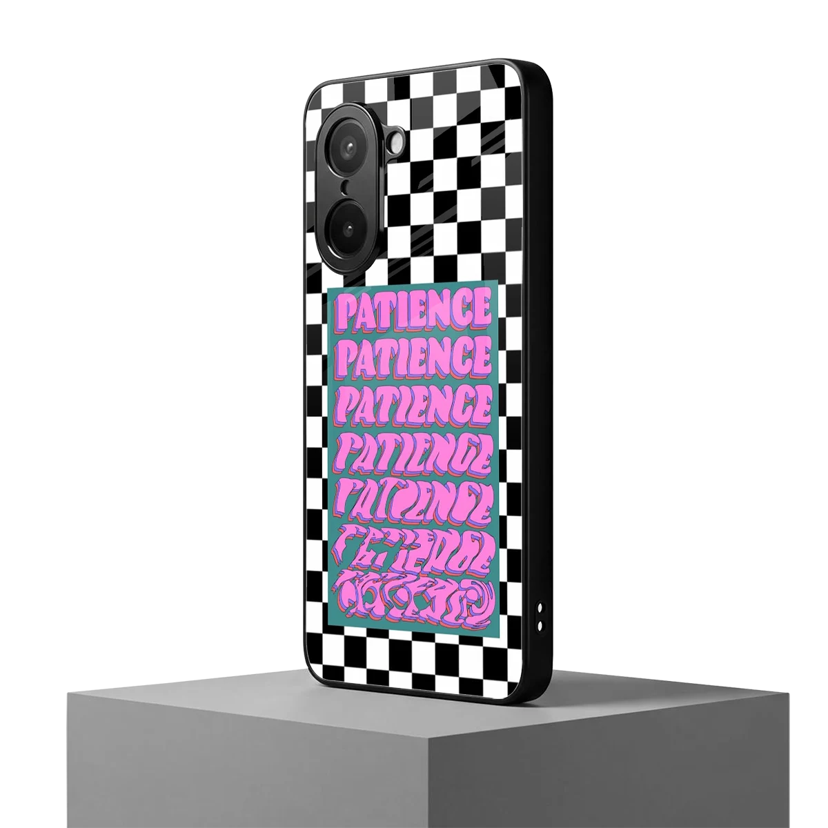 Patience Checkered oneplus nord ce5 5g mobile cover | shockproof glass phone case