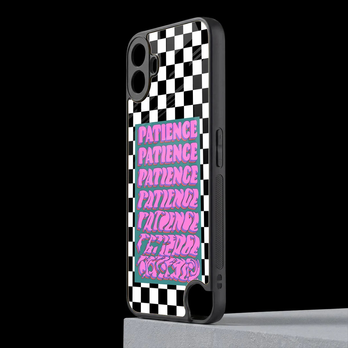 Patience Checkered cmf nothing phone 1 mobile cover | shockproof glass phone case