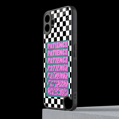 Patience Checkered cmf nothing phone 1 mobile cover | shockproof glass phone case