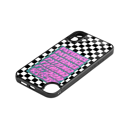 Patience Checkered stylish phone case for cmf nothing phone 1 | glossy glass and slim fit