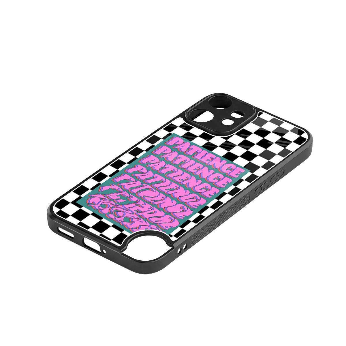 Patience Checkered stylish phone case for cmf nothing phone 2 pro | glossy glass and slim fit