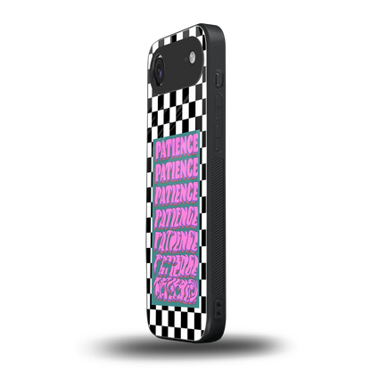Patience Checkered iphone air mobile cover | shockproof glass phone case