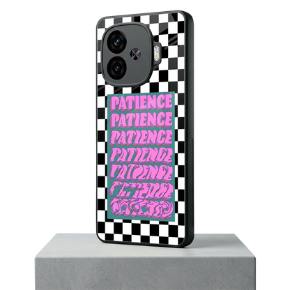 Patience Checkered iqoo neo 10r 5g mobile cover | shockproof glass phone case