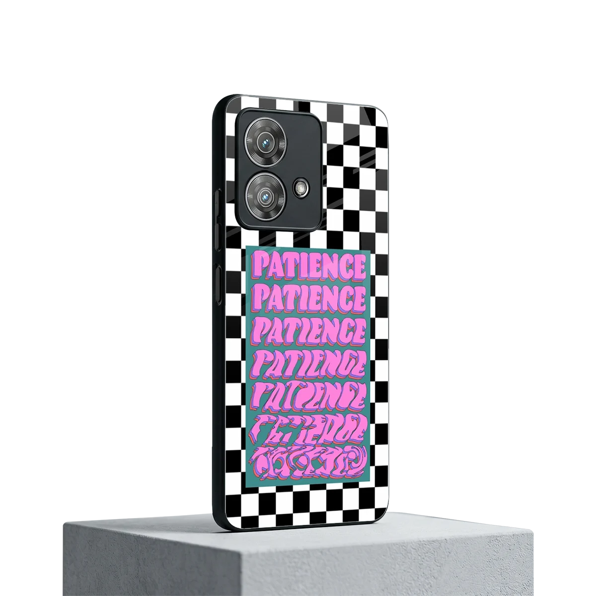 Patience Checkered motorola edge 40 neo 5g mobile cover | shockproof glass phone case