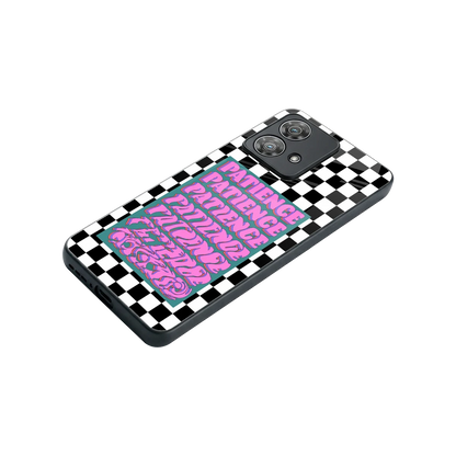 Patience Checkered stylish phone case for motorola edge 40 neo 5g | glossy glass and slim fit