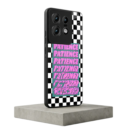 Patience Checkered motorola edge 50 pro mobile cover | shockproof glass phone case