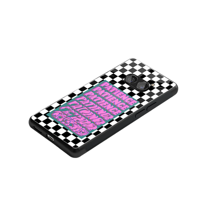 Patience Checkered stylish phone case for nothing phone 2a | glossy glass and slim fit