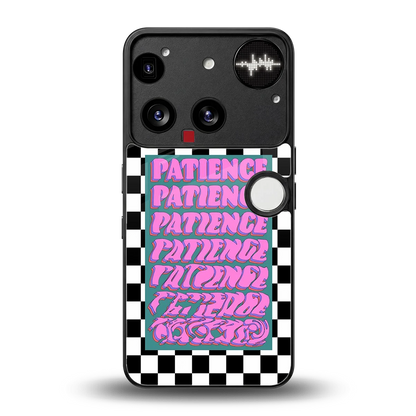Patience Checkered back phone cover | glass case for nothing phone 3