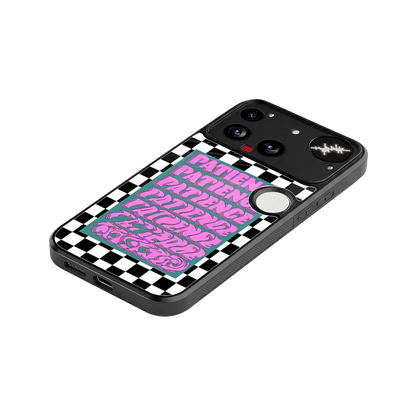 Patience Checkered stylish phone case for nothing phone 3 | glossy glass and slim fit